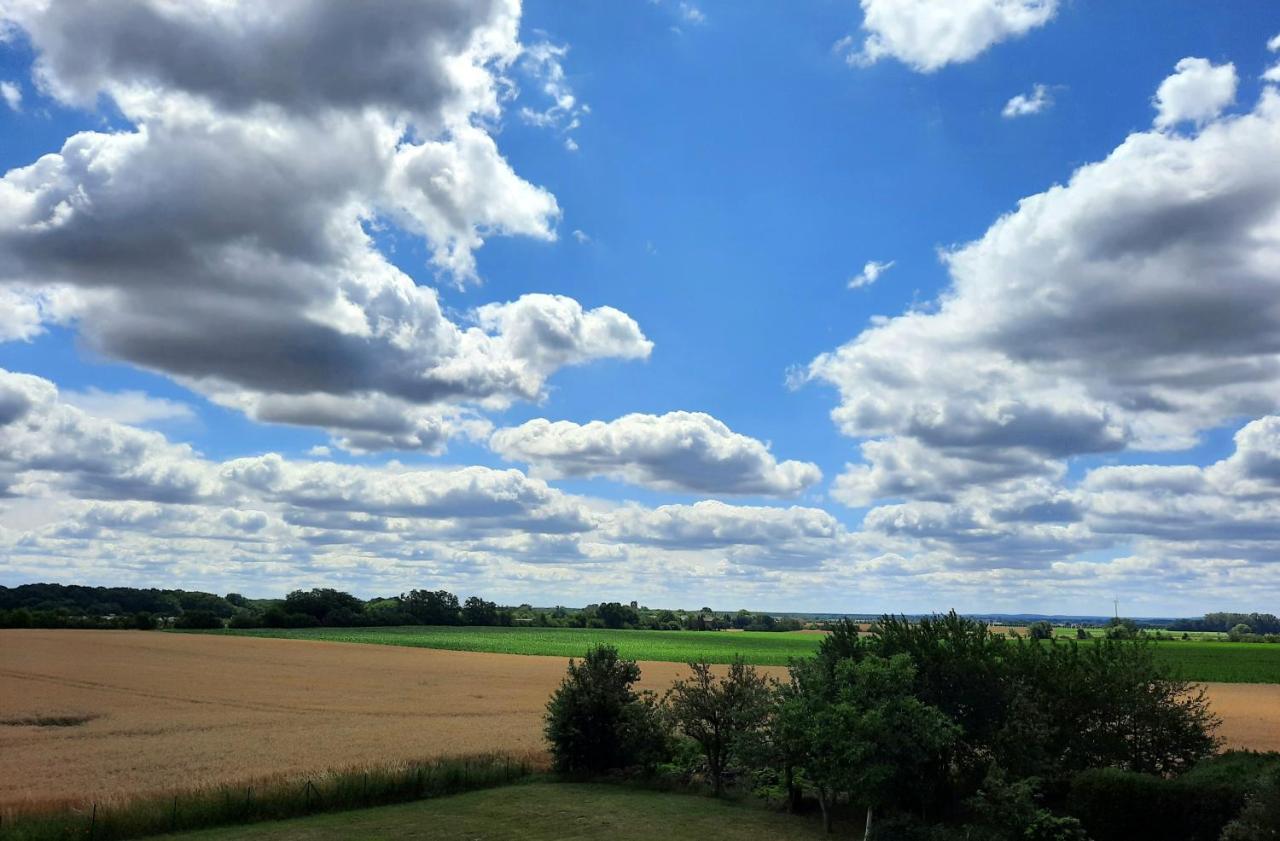 Vierseitenhof Hasenfelde - Ferienwohnung Feldblick Steinhofel Bagian luar foto